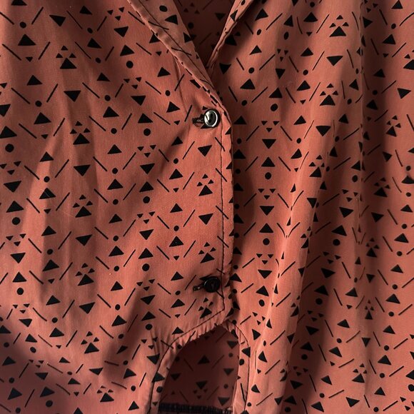 American Apparel Tie Front Crop Button Up - Picture 6 of 6